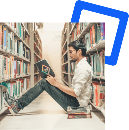 Man reading book