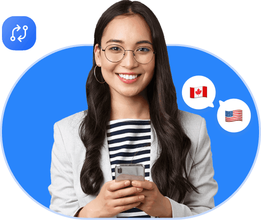 Customer using Remitbee app to transfer money